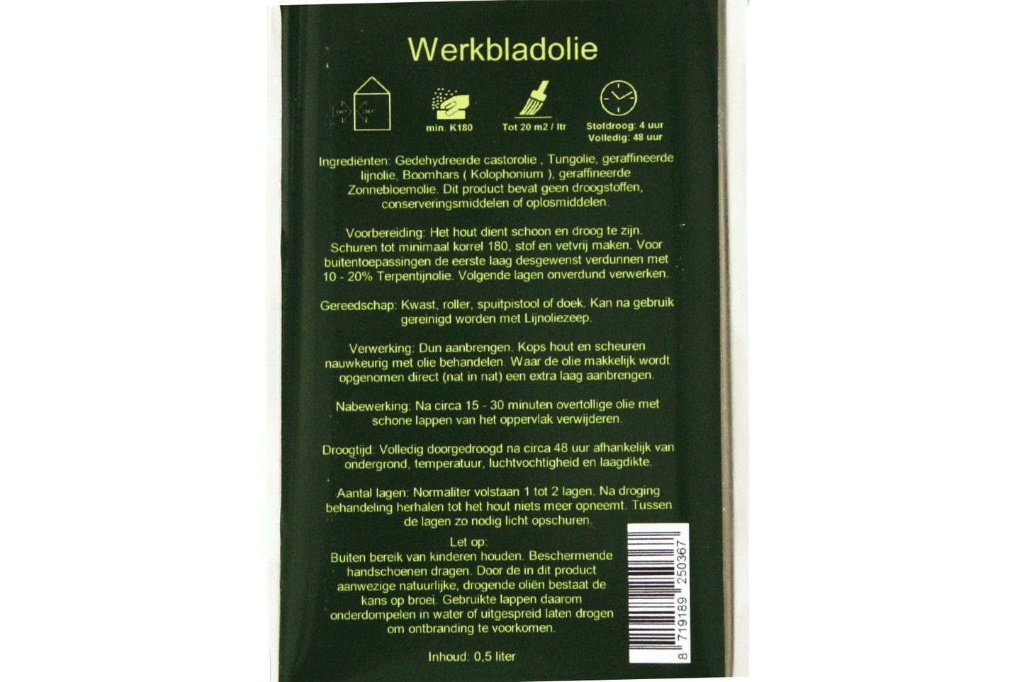 Voedselveilige  Werkbladolie